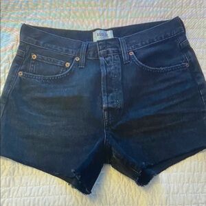 AGOLDE Dark Denim Shorts